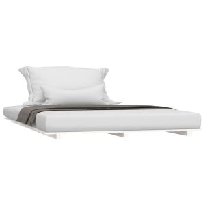 vidaXL estructura de cama madera maciza de pino blanco 120x200 cm