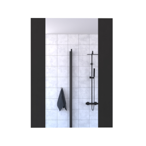 Espejo de baño madrid, con forma rectangular wengue
