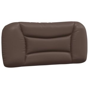 vidaXL cabecero de cama acolchado cuero sintético marrón 80 cm