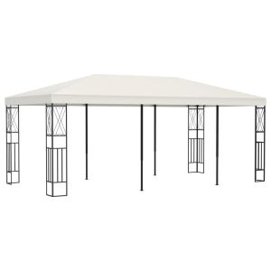 vidaXL cenador tela color crema 3x6 m