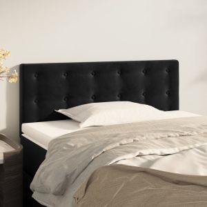 Cabecero de terciopelo negro 90x5x78/88 cm eso5741