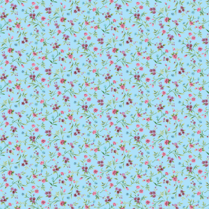 Papel pintado floral coloridas en fondo turquesa 60cm por 300cm