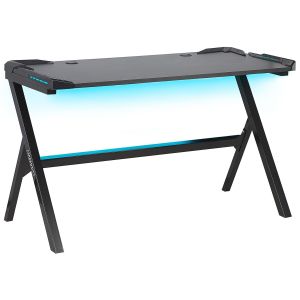 Escritorio gamer danvers 120 cm 60 cm LED rgb negro