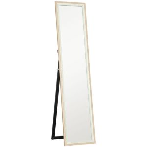 Espejo cuerpo entero 37x2.5x157 cm vidrio, mdf bicolor Homcom