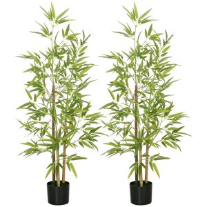 Plantas artificiale 15x15x120 cm peva, metal color verde Homcom