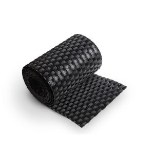 Rollo de ratán trenzado (negro) 19x255 cm