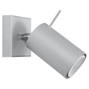 Lámpara de pared ring 1 gris acero 8x8x16cm