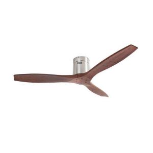 Forlight ventilador ip20 stem 245mm níquel satinado madera