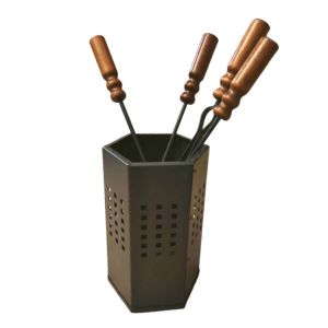 Set de chimenea o estufa kekai cubo con 4 piezas 29 cm