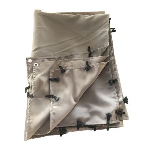 Lona marrón grisácea de 2,96 x 2,50m para pérgola de 3 × 2,5m nice