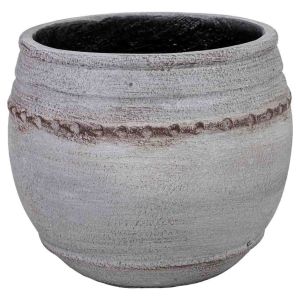 Macetero de fibra de vidrio blanco 28x28x23cm