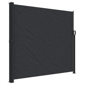 vidaXL toldo lateral retráctil negro 180x500 cm