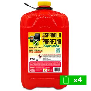Parafina para Estufas sin Olor Líquida 4 x Bidón 2   Española de Parafina SUPER EXTRA