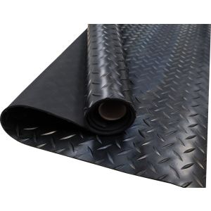 Suelo PVC| Composición 100% Caucho| Diseño Estrias Negro| Grosor 3MM| 100X1000CM