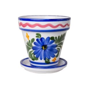 Maceta ceramica flor 29,5x29,5 cm