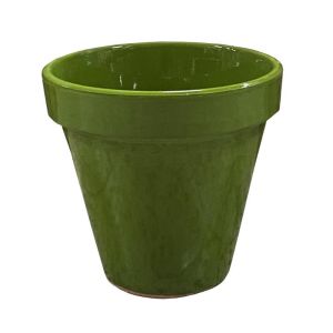 Maceta ceramica color verde 22x22 cm
