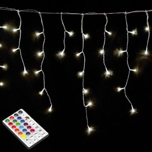 Guirnalda luces navidad cortina x3 metros 600 leds blanco calido. luz navidad interiores y