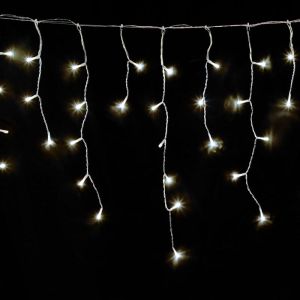 Guirnalda luces navidad cortina 10x1 metros 345 leds blanco calido. luz navidad interiores
