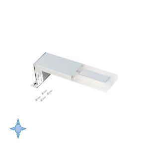 Emuca Aplique LED espejo baño Sagitarius 40 mm , 5 W, Cromado, Plástico y Aluminio
