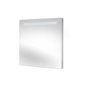 Emuca Espejo baño Pegasus LED frontal, rectangular 600x700, 6W, Aluminio