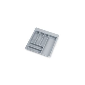 Emuca Cubertero Optima para cajón Universal, 500, Plástico gris, Plástico, 1 ud.