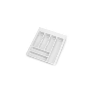 Emuca Cubertero Optima Vertex/Concept 500mm (Tablero 16mm), 450, Plástico blanco