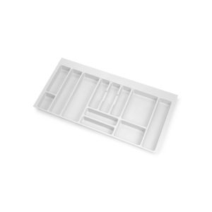 Emuca Cubertero Optima Vertex/Concept 500mm (Tablero 16mm), 1000, Plástico blanco