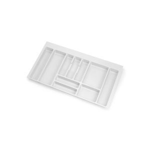 Emuca Cubertero Optima Vertex/Concept 500mm (Tablero 16mm), 900, Plástico blanco