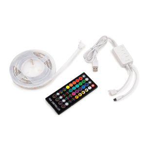 Emuca Kit tira LED RGB Octans USB control remoto y WIFI mediante APP, 4x0,5m, Plástico