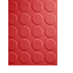 Pavimento de círculos | Suelo de caucho | COLORFULL | Rollo: 1x15 m.s (Rojo)