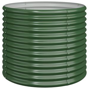 vidaXL jardinera de acero galvanizado verde 80x80x68 cm