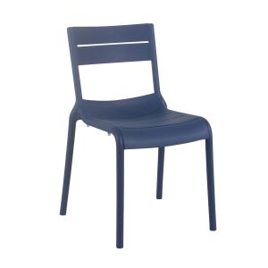 Oviala - silla de patio de plástico azul pacífico