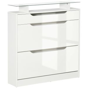 Mueble zapatero 89x23x96 cm color blanco Homcom