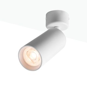Aplique foco aluminio gu10, orientable 360º "ceilum" blanco