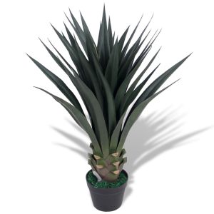 vidaXL planta de yuca artificial con macetero 85 cm verde