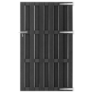 vidaXL puerta de jardín de wpc gris 100x180 cm