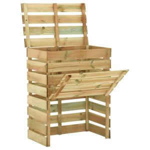 vidaXL compostador de láminas madera de pino impregnada 80x50x100 cm