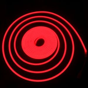Kit neon LED flexible 5m rojo 12v, incluye transformador y 1m cable
