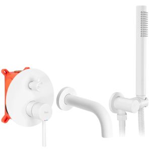 Rea grifo de bañera lungo white matt + box, 16x16x16 cm