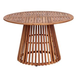 Mesa de jardín agello 120 cm 120 cm madera de acacia marrón