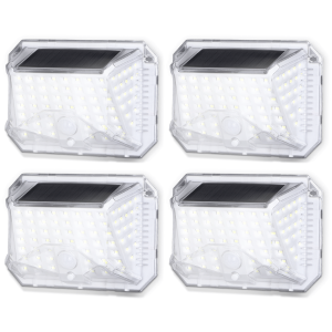 Aigostar luz solar exterior con sensor de movimiento, 3 modos, ip65 4 pack