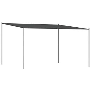 vidaXL cenador acero y tela gris antracita 4x4 m 180 g/m²