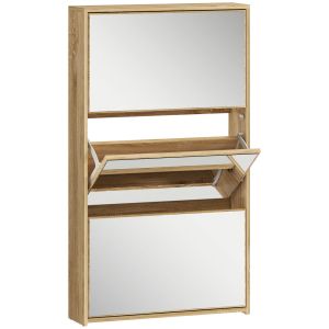 Zapatero estrecho 65x17x114.5 cm color marrón Homcom