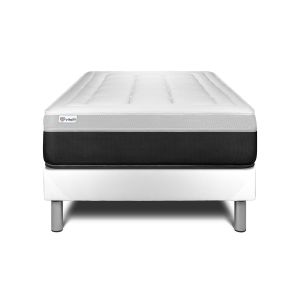 Conjunto form 90 x 200 cm somier kit blanco