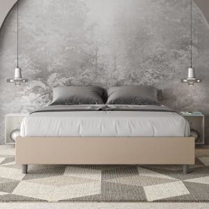 Base tapizada 160x190 - pu topo - sin somier