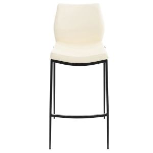 Taburete de bar - asiento crema - estructura negra