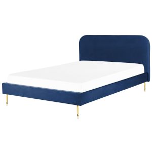 Cama terciopelo flayat 180 x 200 cm azul marino