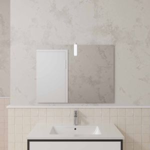 Espejo de baño dot con aplique LED 80x60 cm