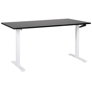 Escritorio de altura regulable manual destines 160 cm 72 cm negro/blanco