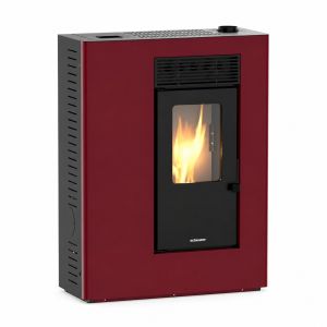 Estufa de pellets canalizable tiana de 10 kw burdeos